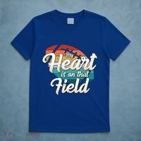 My Heart Is On That Field Retro Football Ball Team Mom Dad Gift T-Shirt thumb 5