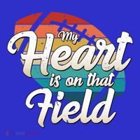 My Heart Is On That Field Retro Football Ball Team Mom Dad Gift T-Shirt thumb 7