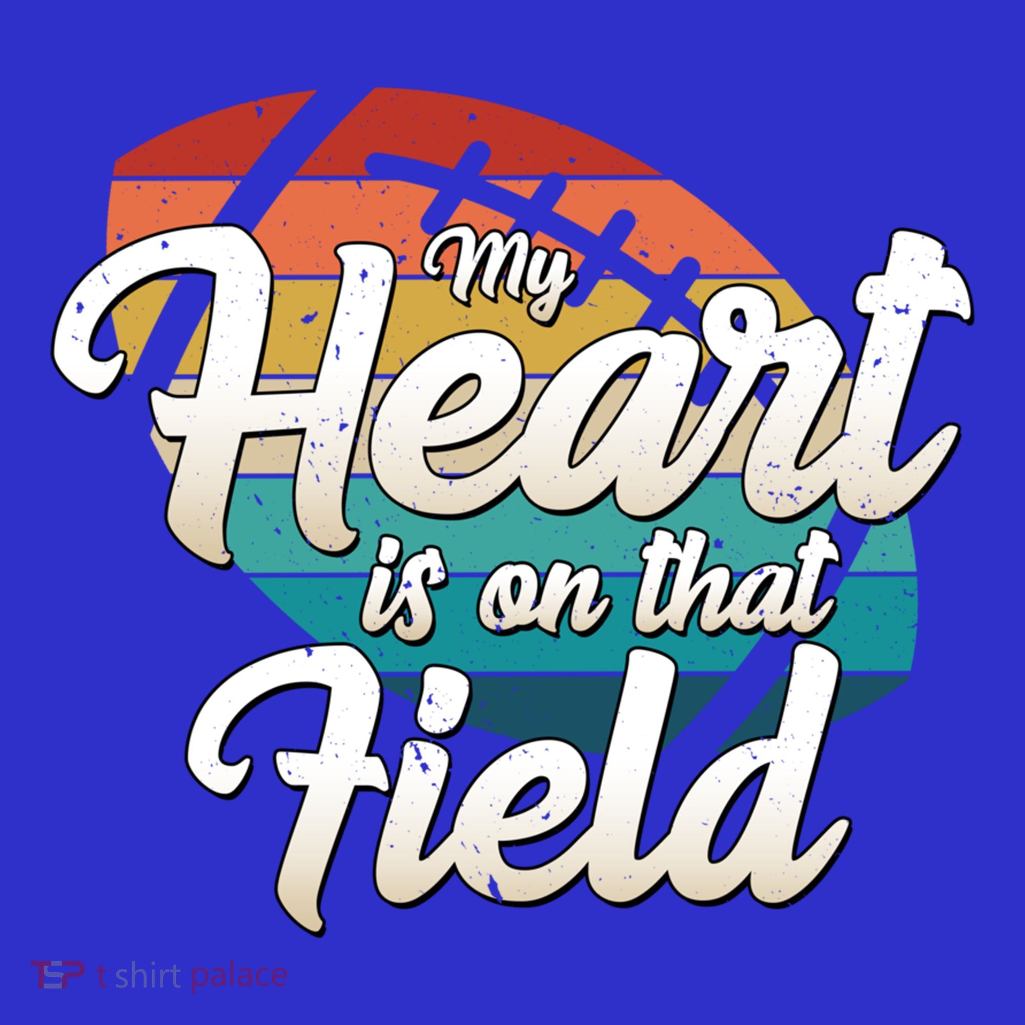 My Heart Is On That Field Retro Football Ball Team Mom Dad Gift Women's Tank Top