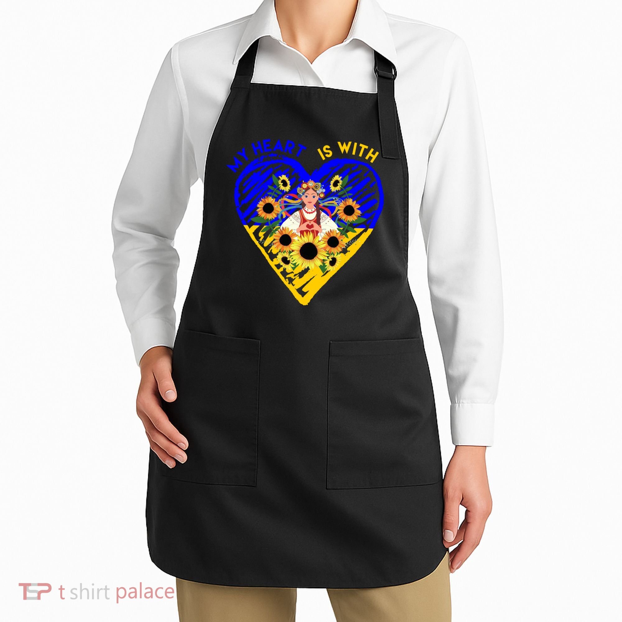 My Heart Is With Ukraine Sunflower Apron