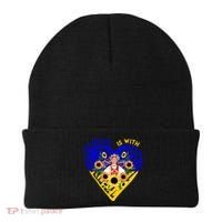 My Heart Is With Ukraine Sunflower Beanie thumb 0