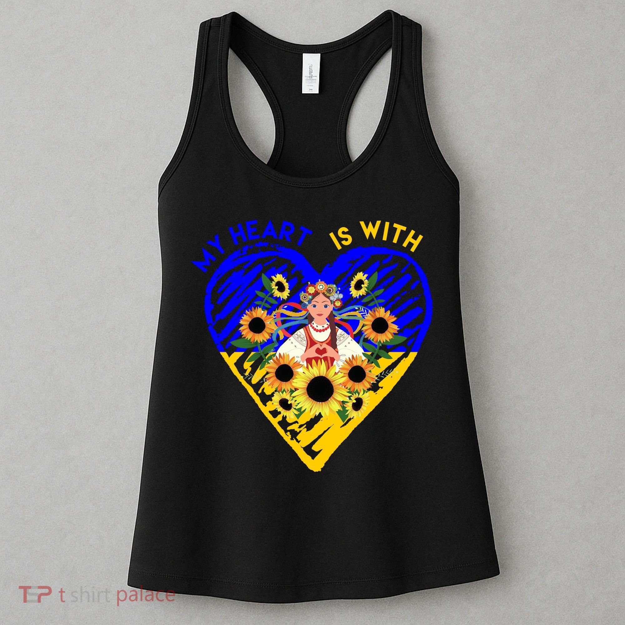 My Heart Is With Ukraine Sunflower Women's Tank Top