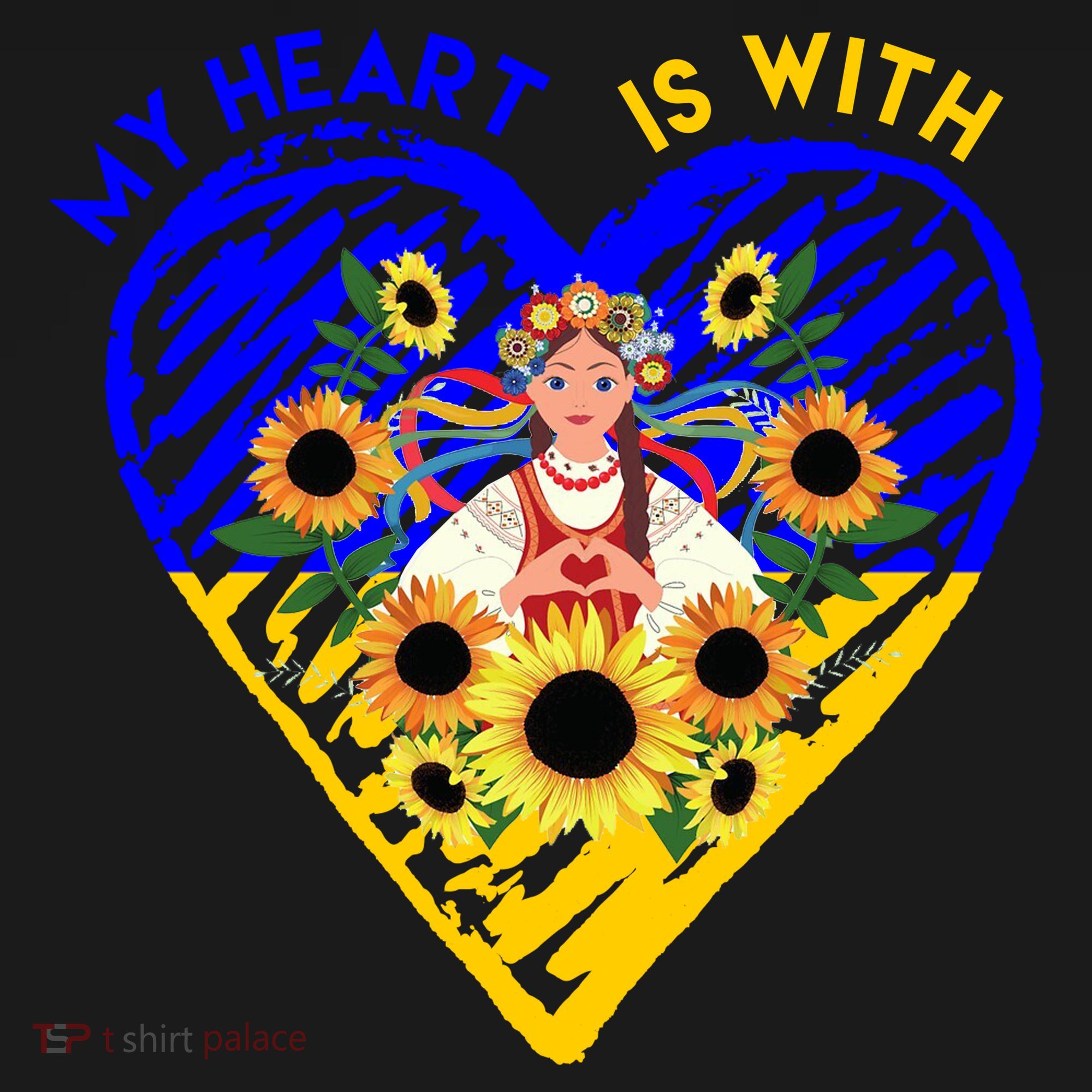 My Heart Is With Ukraine Sunflower Women's Tank Top