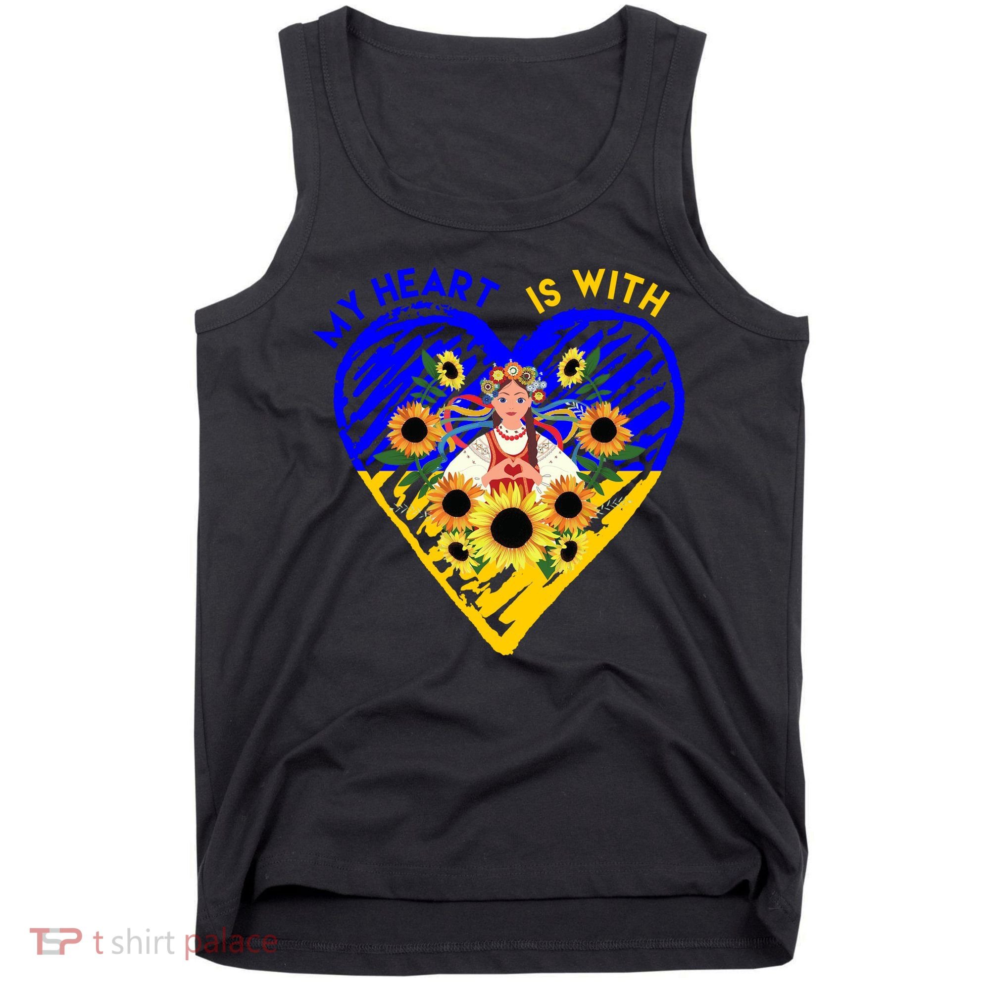 My Heart Is With Ukraine Sunflower Tank Top