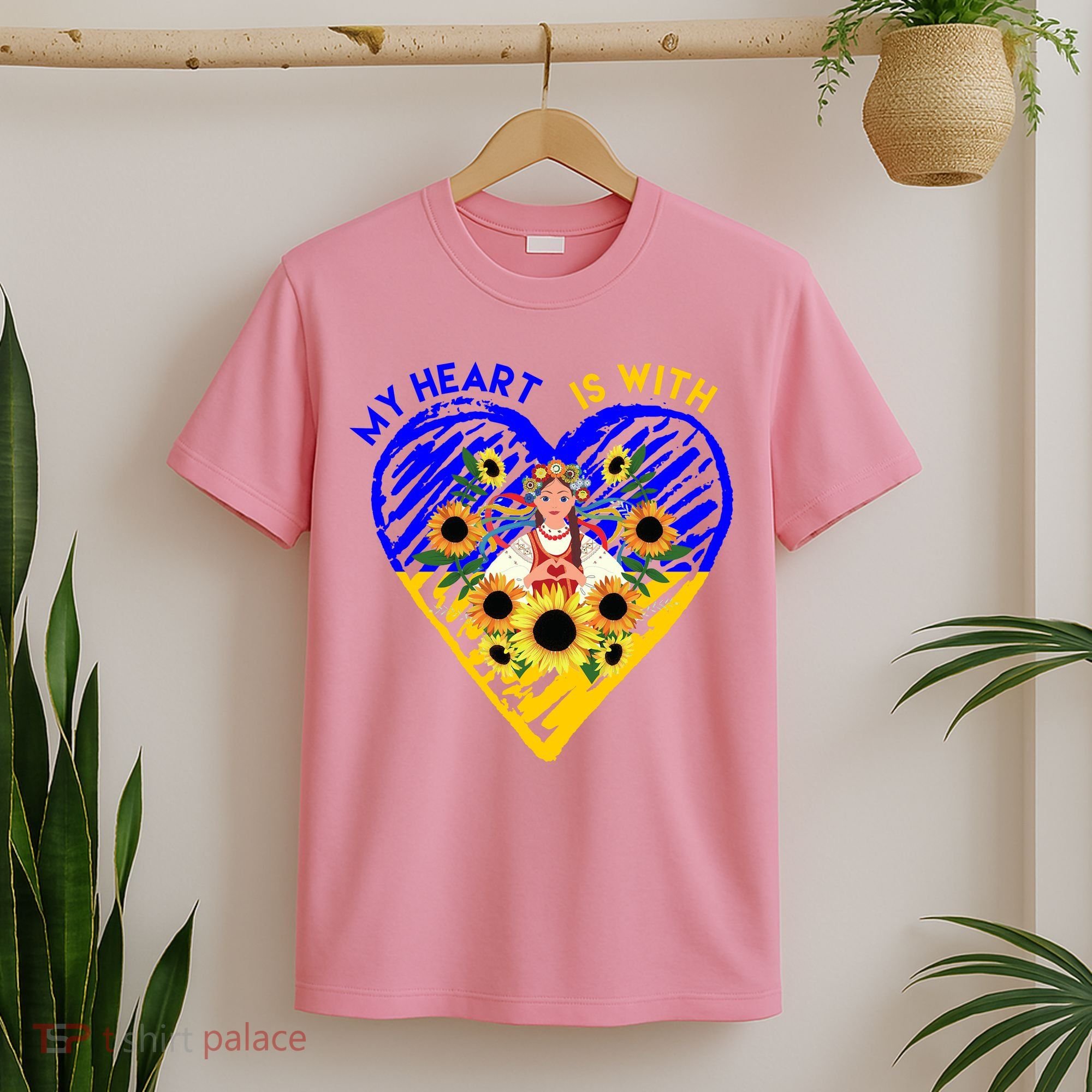 My Heart Is With Ukraine Sunflower T-Shirt