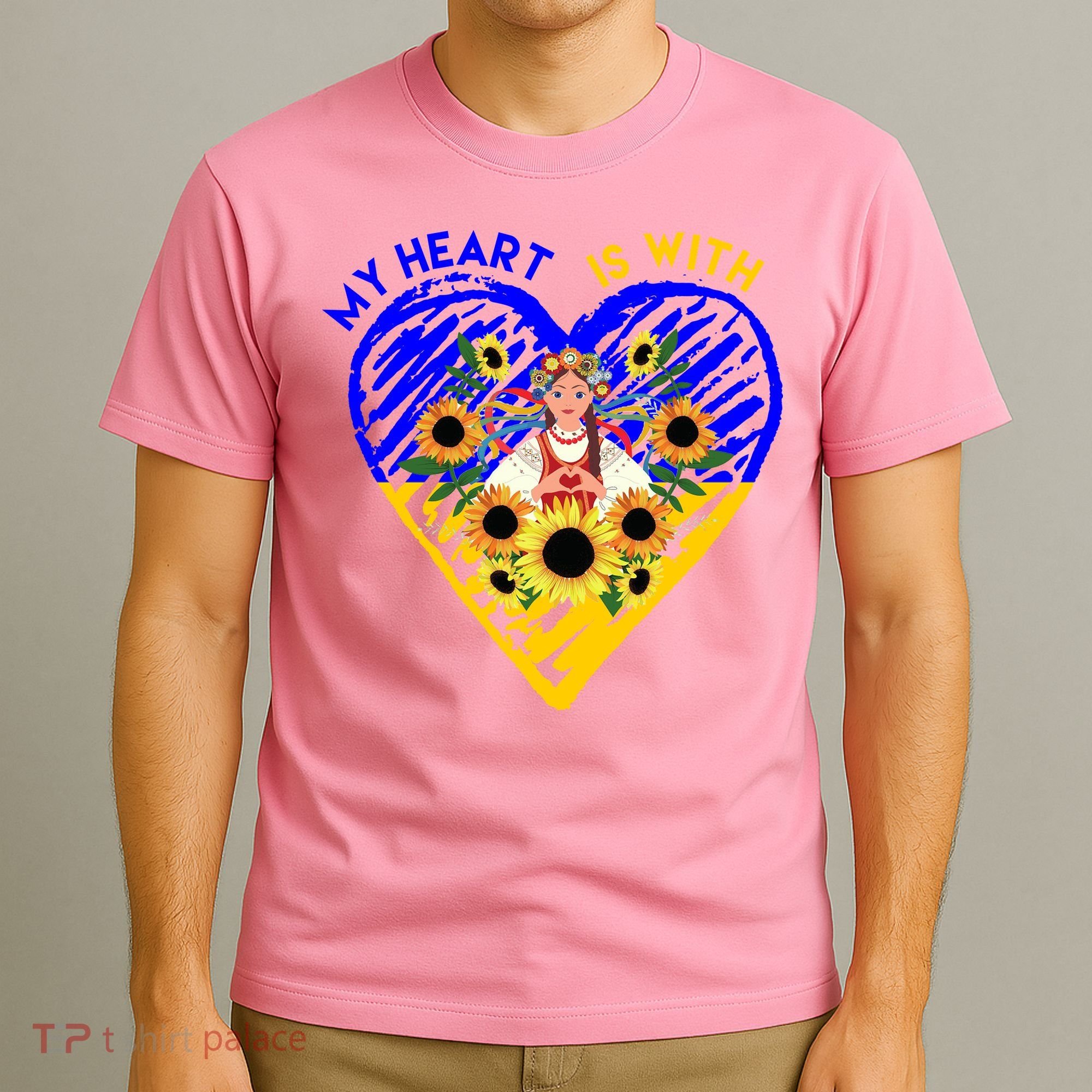 My Heart Is With Ukraine Sunflower T-Shirt