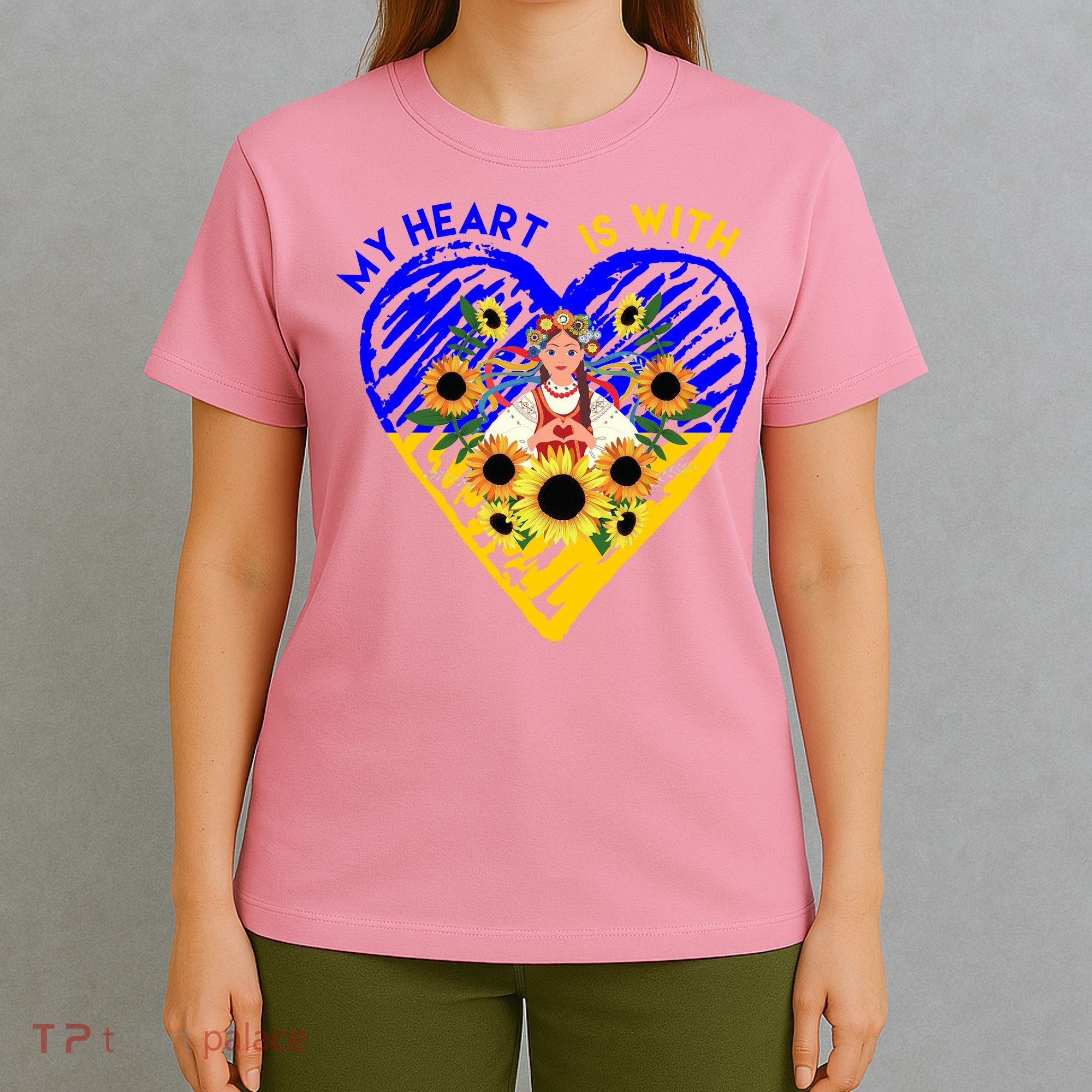 My Heart Is With Ukraine Sunflower T-Shirt