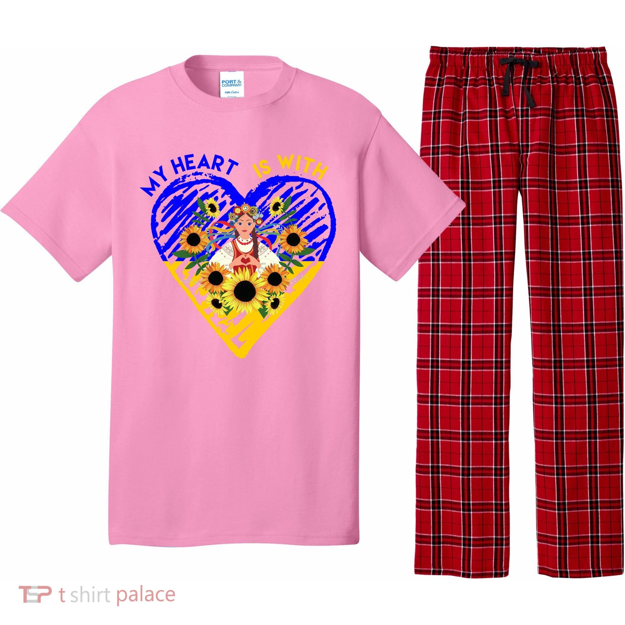 My Heart Is With Ukraine Sunflower Pajama Set