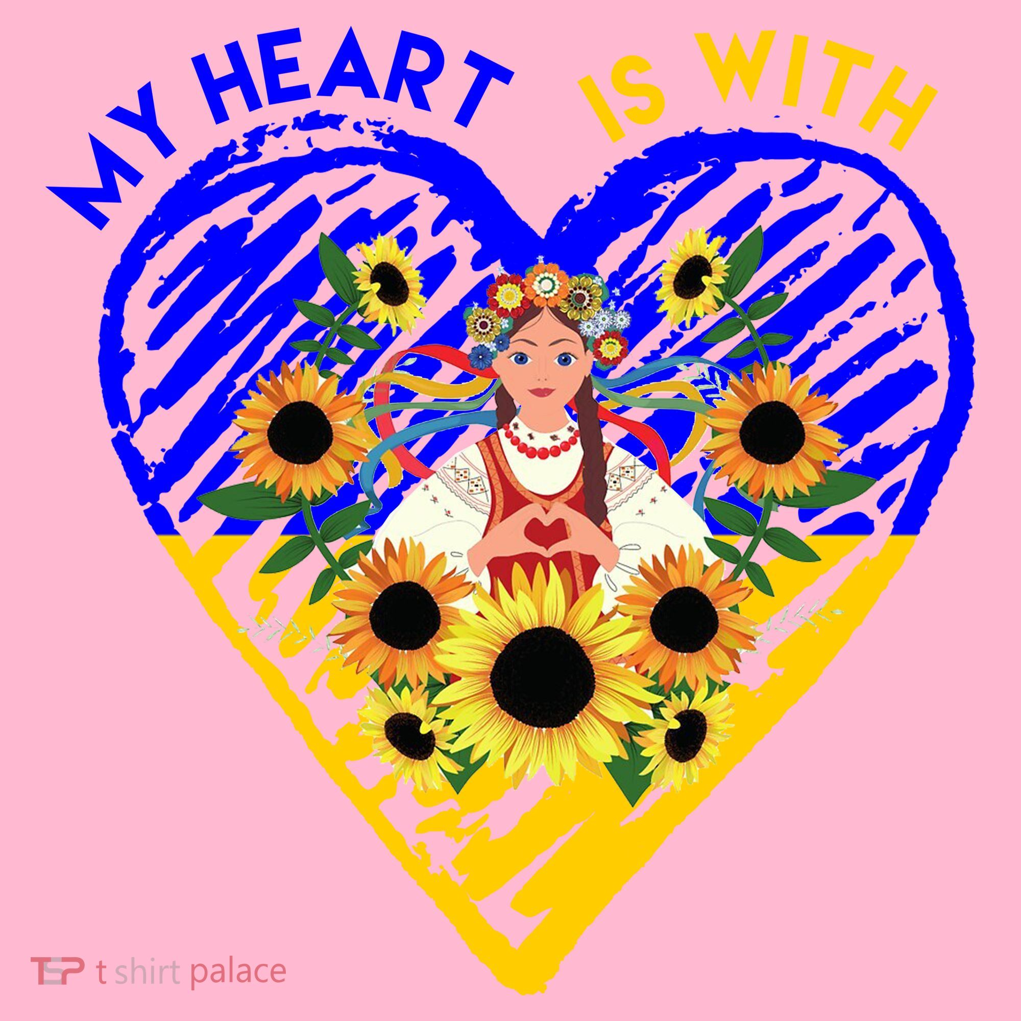My Heart Is With Ukraine Sunflower Mousepad