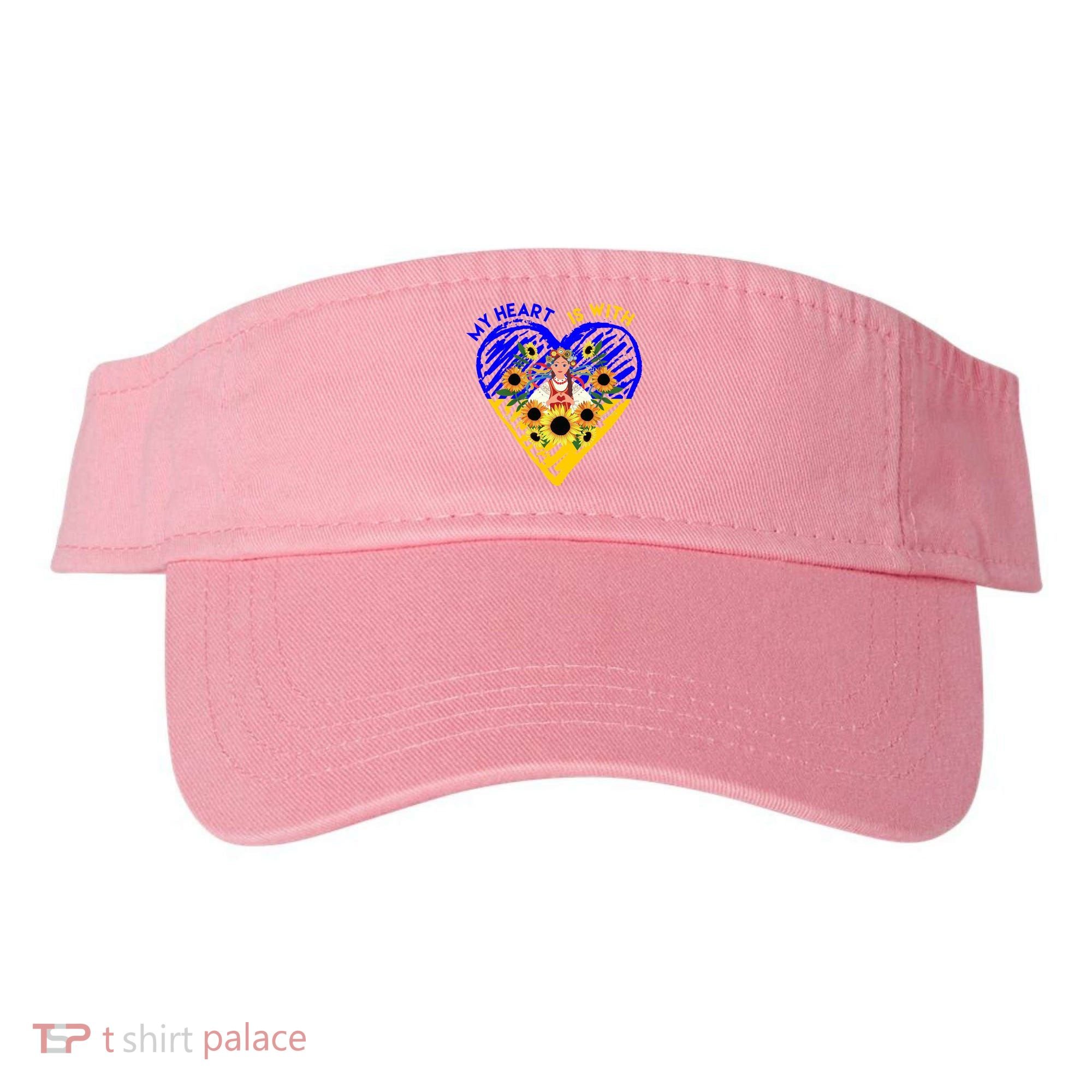 My Heart Is With Ukraine Sunflower Visor