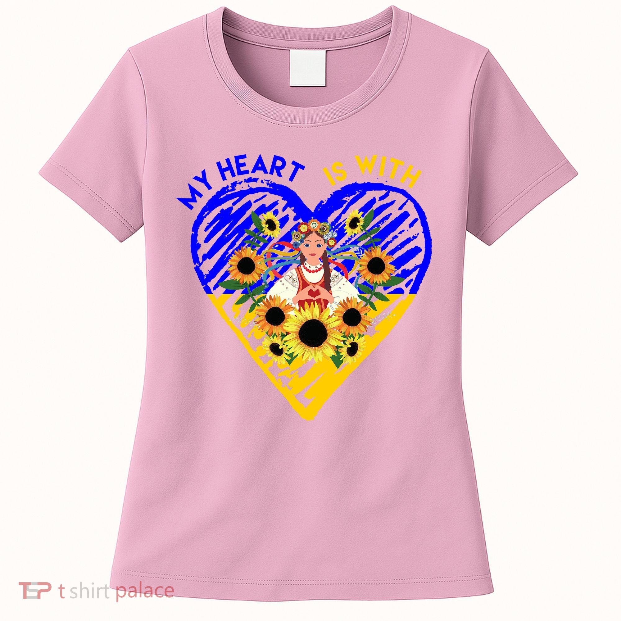 My Heart Is With Ukraine Sunflower Women's T-Shirt