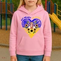 My Heart Is With Ukraine Sunflower Kids Hoodie thumb 3