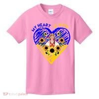 My Heart Is With Ukraine Sunflower Kids T-Shirt thumb 0