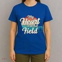My Heart Is On That Field Retro Football Helmet Mom Dad Meaningful Gift T-Shirt thumb 4