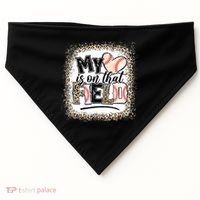 My Heart Is On That Field Baseball USA-Made Doggie Bandana thumb 0