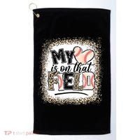 My Heart Is On That Field Baseball Golf Towel thumb 0