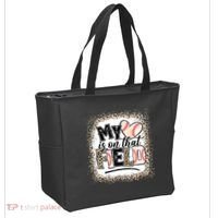 My Heart Is On That Field Baseball Tote Bag thumb 2