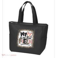 My Heart Is On That Field Baseball Tote Bag thumb 3