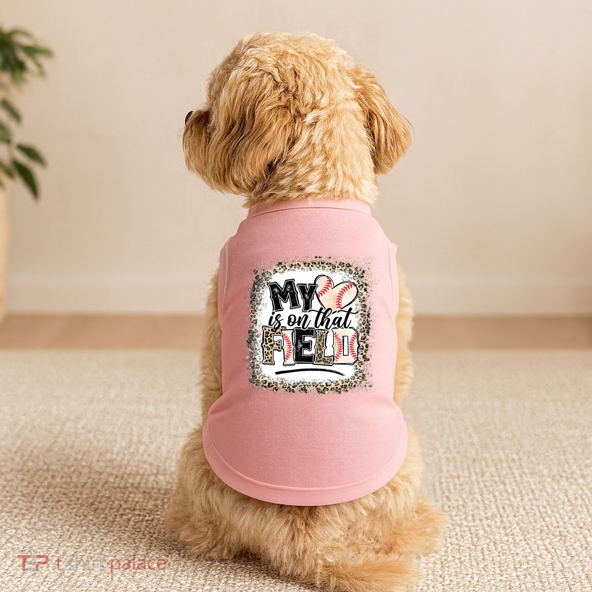 My Heart Is On That Field Baseball Doggie Tank
