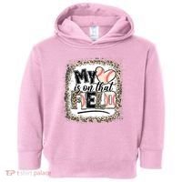 My Heart Is On That Field Baseball Toddler Hoodie thumb 0