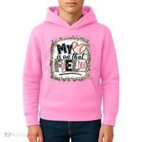 My Heart Is On That Field Baseball Kids Hoodie thumb 4