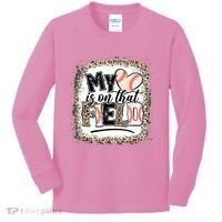 My Heart Is On That Field Baseball Kids Long Sleeve Shirt thumb 0