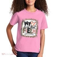 My Heart Is On That Field Baseball Kids T-Shirt thumb 2