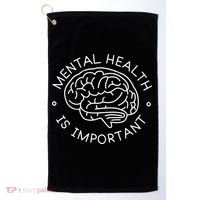Mental Health Is Important Brain Golf Towel thumb 0