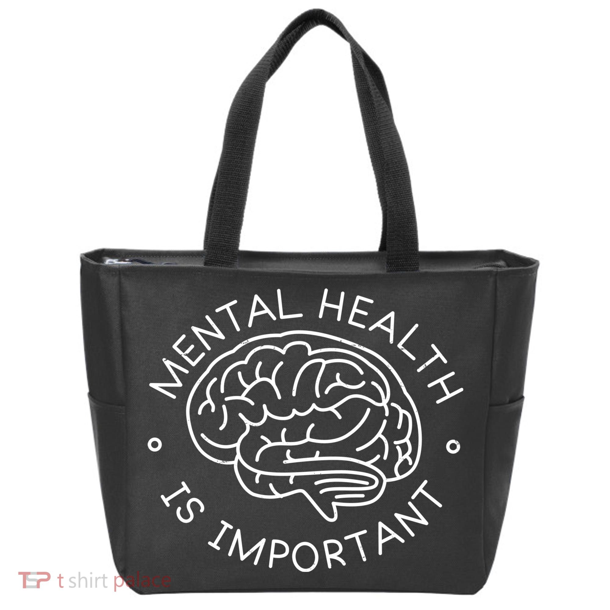 Mental Health Is Important Brain Tote Bag