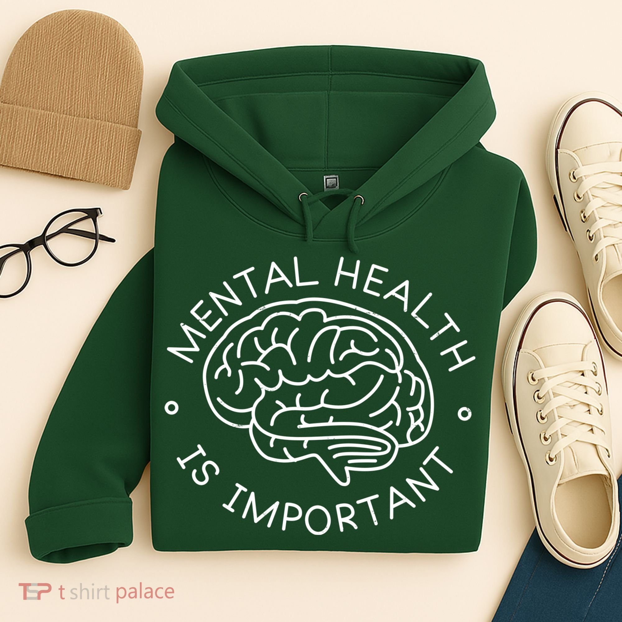 Mental Health Is Important Brain Hoodie