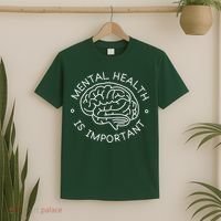 Mental Health Is Important Brain T-Shirt thumb 2