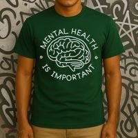 Mental Health Is Important Brain T-Shirt thumb 3