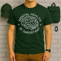 Mental Health Is Important Brain T-Shirt thumb 6