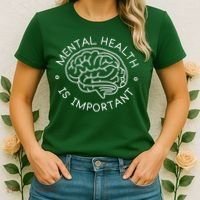 Mental Health Is Important Brain Women's T-Shirt thumb 2