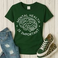 Mental Health Is Important Brain Women's T-Shirt thumb 3
