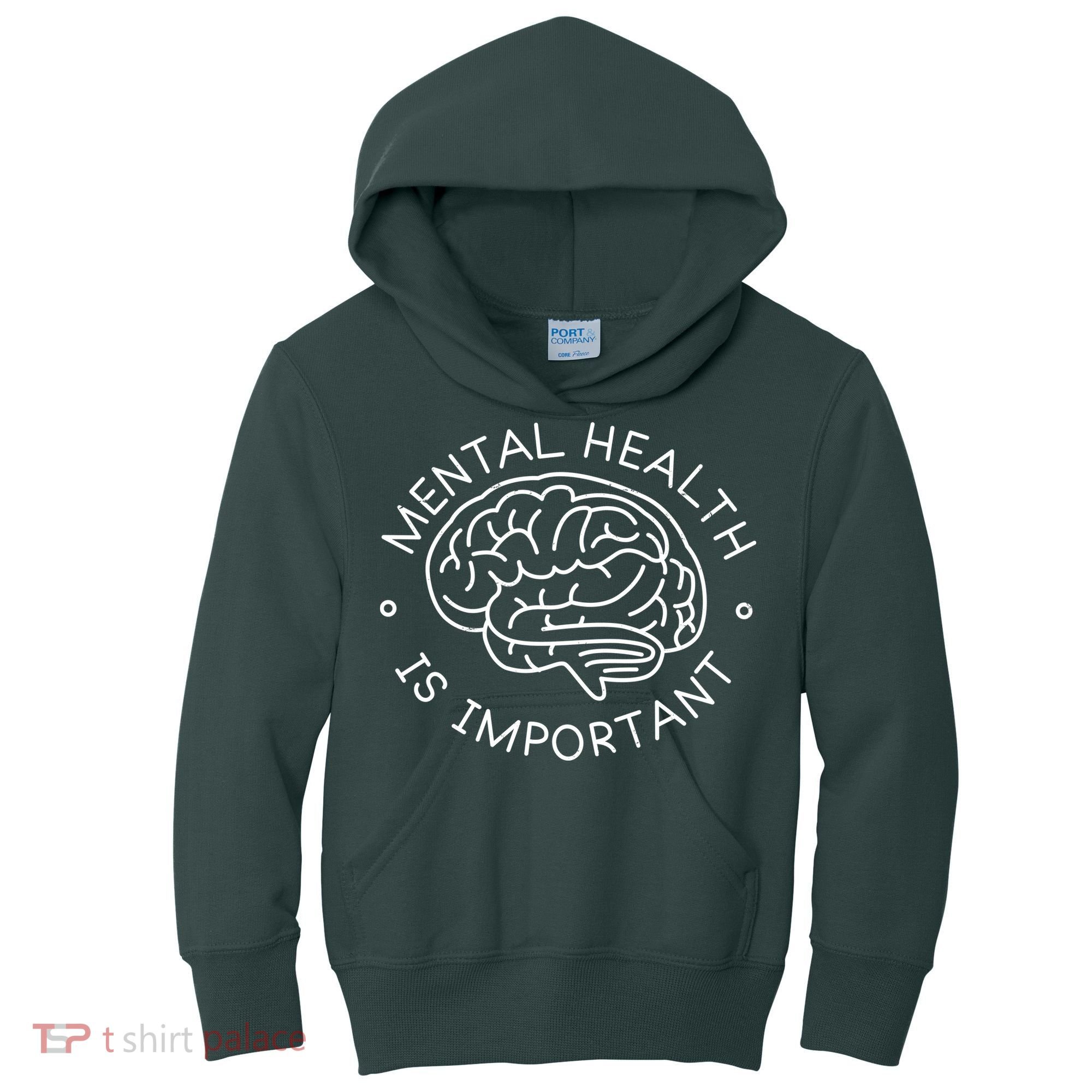 Mental Health Is Important Brain Kids Hoodie