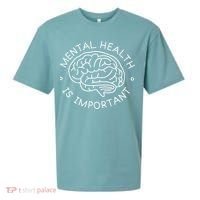 Mental Health Is Important Brain Sueded Cloud Jersey T-Shirt thumb 0