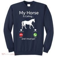 My Horse Is Calling And I Must Go Shirts Apparel Ruffle Sweatshirt thumb 0
