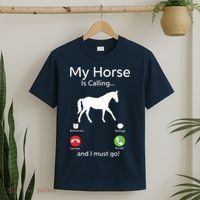 My Horse Is Calling And I Must Go Shirts Apparel Ruffle T-Shirt thumb 2