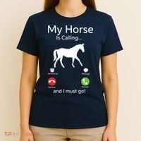 My Horse Is Calling And I Must Go Shirts Apparel Ruffle T-Shirt thumb 4