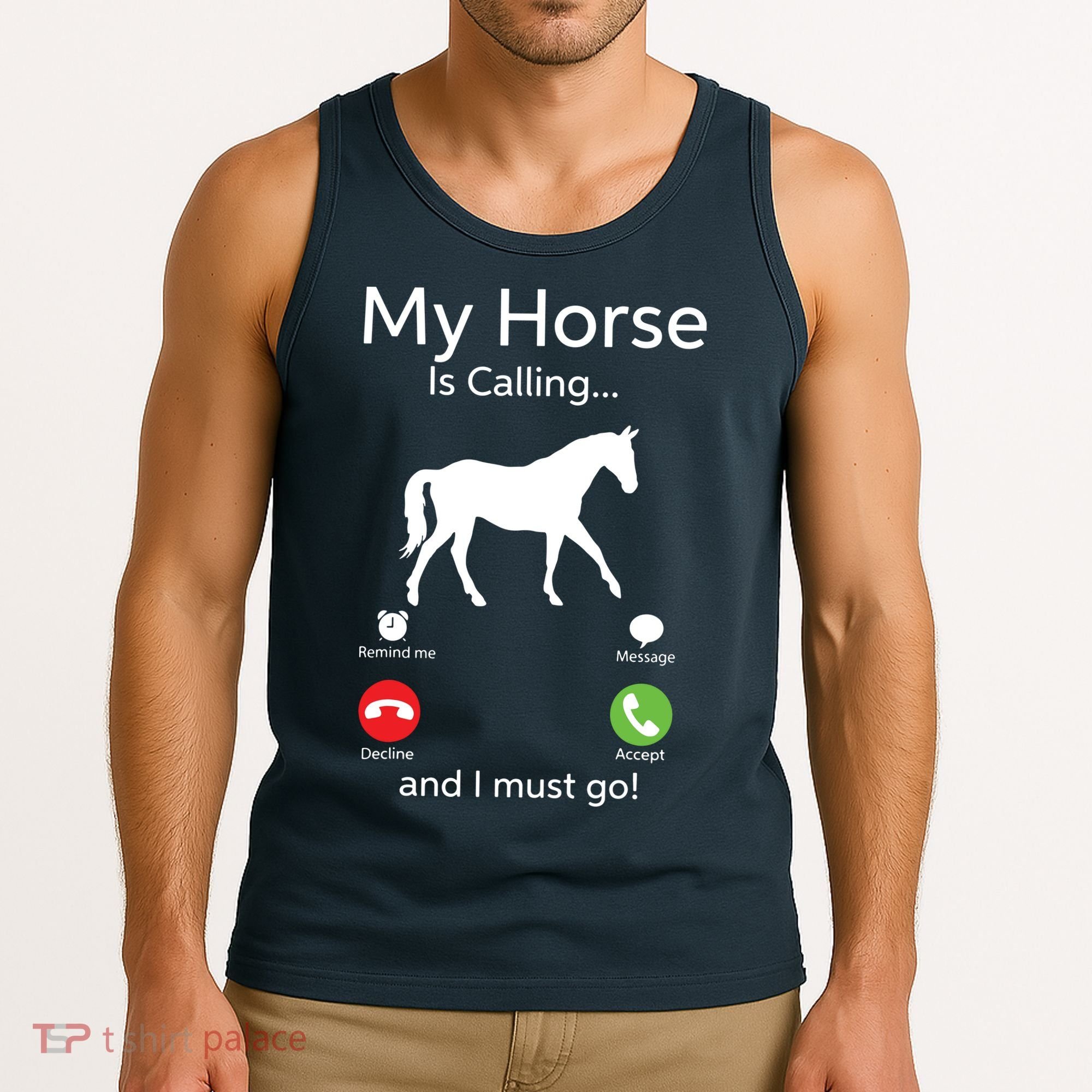 My Horse Is Calling And I Must Go Shirts Apparel Ruffle Tank Top