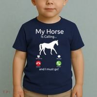 My Horse Is Calling And I Must Go Shirts Apparel Ruffle Toddler T-Shirt thumb 2