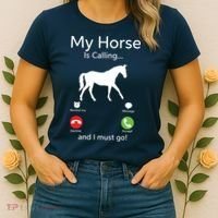 My Horse Is Calling And I Must Go Shirts Apparel Ruffle Women's T-Shirt thumb 2