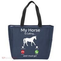 My Horse Is Calling And I Must Go Shirts Apparel Ruffle Tote Bag thumb 0