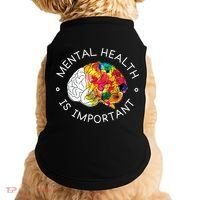 Mental Health Is Important Awareness Doggie Tank thumb 0