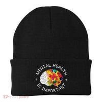 Mental Health Is Important Awareness Beanie thumb 0