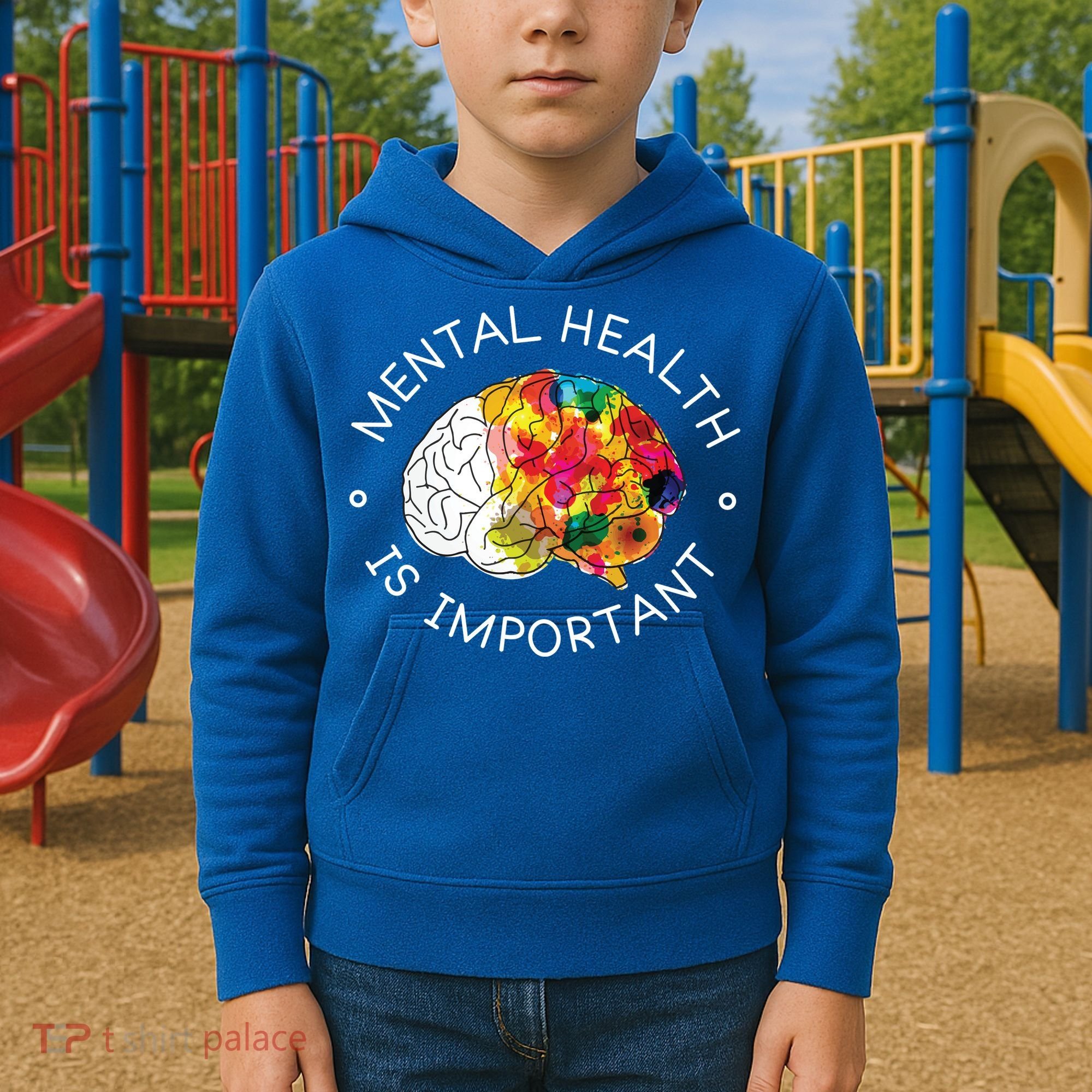 Mental Health Is Important Awareness Kids Hoodie