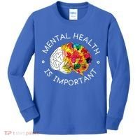 Mental Health Is Important Awareness Kids Long Sleeve Shirt thumb 0
