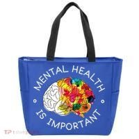 Mental Health Is Important Awareness Tote Bag thumb 0