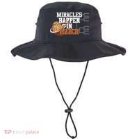 Miracles Happen In March Basketball Madness Brackets Gift Bucket Hat thumb 0